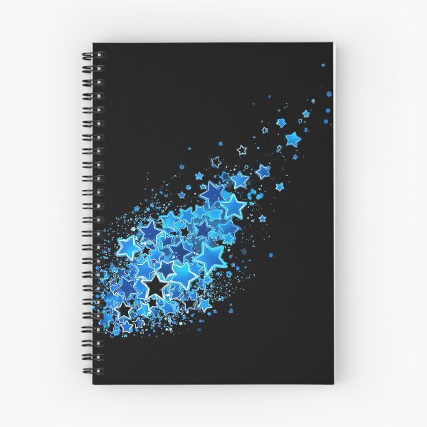 Item preview, Blue Cosmic Star Drift – Dynamic Space Glow Illustration on Black designed and sold by PixelVibe782.