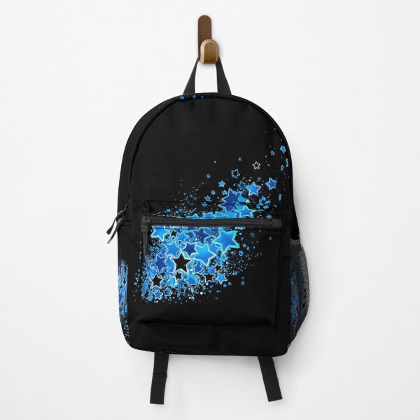 Item preview, Blue Cosmic Star Drift – Dynamic Space Glow Illustration on Black designed and sold by PixelVibe782.