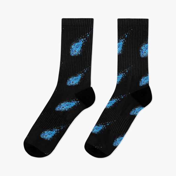 Item preview, Blue Cosmic Star Drift – Dynamic Space Glow Illustration on Black designed and sold by PixelVibe782.