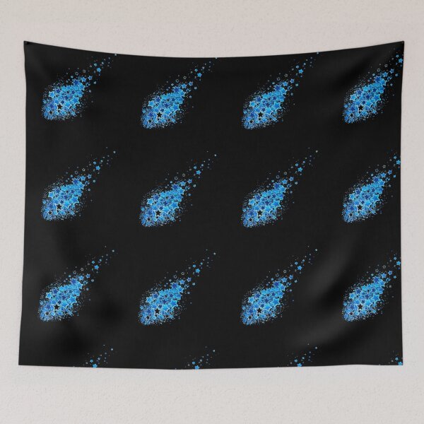 Item preview, Blue Cosmic Star Drift – Dynamic Space Glow Illustration on Black designed and sold by PixelVibe782.