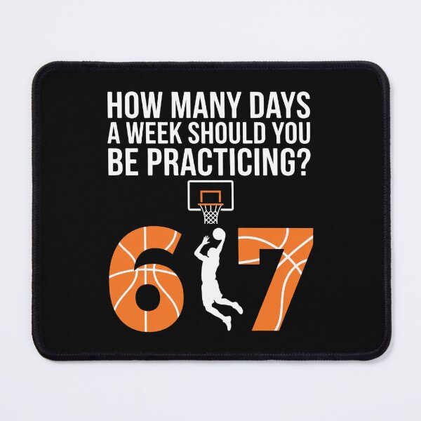 Item preview, How Many Days 6-7 Funny Basketball Meme designed and sold by FreshVibe Prints.