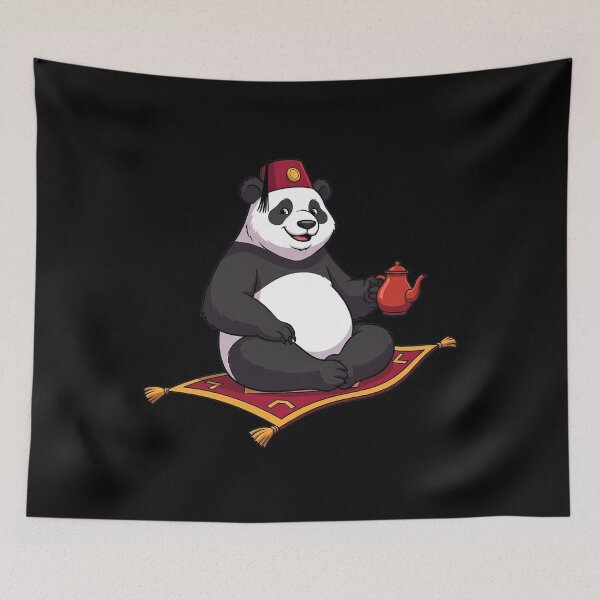 Item preview, Cute Panda Fez Magic Carpet Teapot designed and sold by k3rstman1.