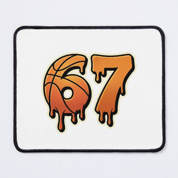 Item preview, 67 Basketball Drip Texture Number Six Seven Gen Alpha Meme designed and sold by NovaCraft30.