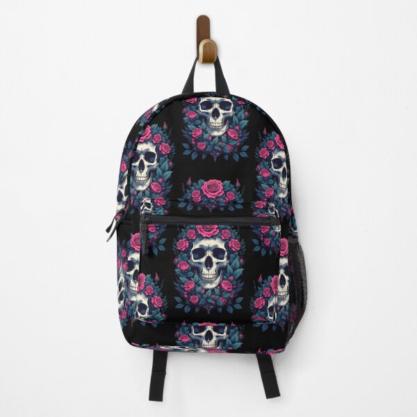 Item preview, Skull in roses designed and sold by Pop Top.