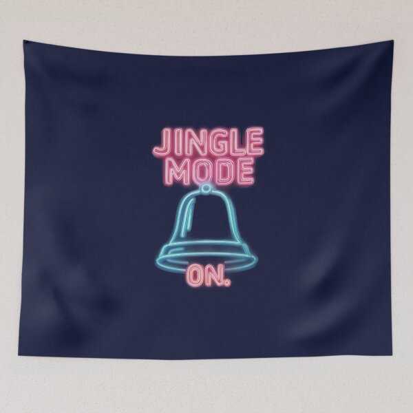 Item preview, Jingle Mode On – Neon Christmas Bell designed and sold by Meiersbeste.