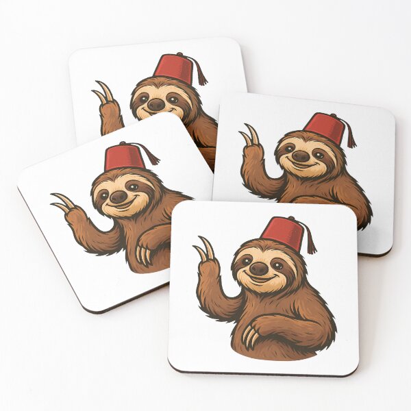 Item preview, Cheerful Sloth Fez Hat Animal designed and sold by k3rstman1.