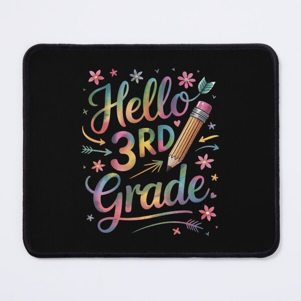 Item preview, Tie Dye 3rd Grade Back To School Hello Third Grade Teacher designed and sold by lilLilaBatArt.