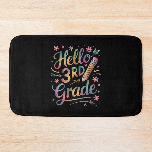Item preview, Tie Dye 3rd Grade Back To School Hello Third Grade Teacher  designed and sold by lilLilaBatArt.
