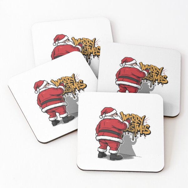 Item preview, Graffiti Santa Christmas Art – Urban Street Tag Holiday Design designed and sold by MiszungART.