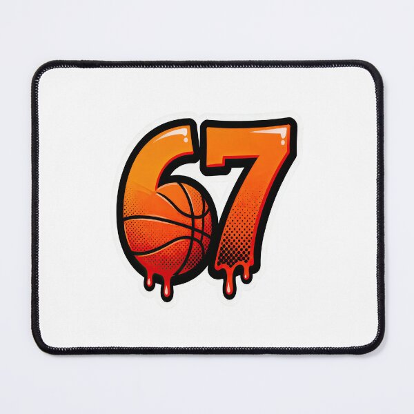 Item preview, 67 Basketball Drip Texture Number Six Seven Gen Alpha Meme designed and sold by NovaCraft30.