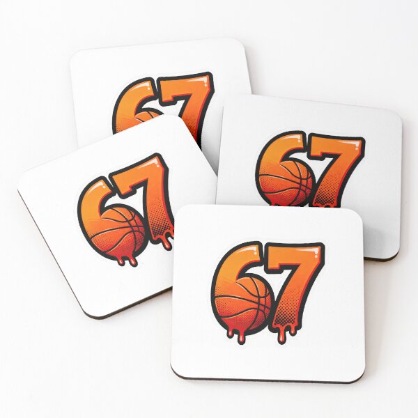 Item preview, 67 Basketball Drip Texture Number Six Seven Gen Alpha Meme designed and sold by NovaCraft30.