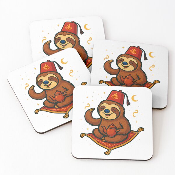 Item preview, Arabian Sloth Magic Carpet Tea Time designed and sold by k3rstman1.