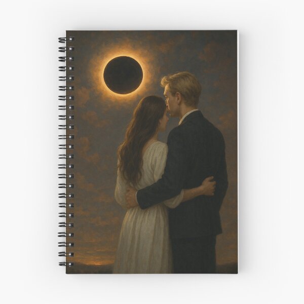 Item preview, Eclipse Embrace – A Timeless Romantic Moment Under the Total Eclipse designed and sold by LOSCOLIS.