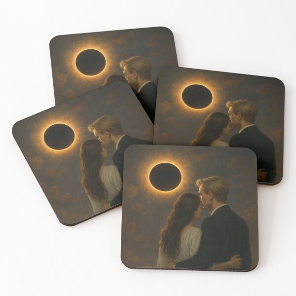 Item preview, Eclipse Embrace – A Timeless Romantic Moment Under the Total Eclipse designed and sold by LOSCOLIS.