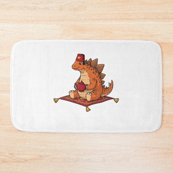 Item preview, Cute Stegosaurus Magic Carpet Tea Time designed and sold by k3rstman1.