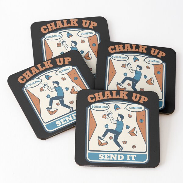 Item preview, Chalk Up Bouldering Climbing Send It Design designed and sold by LuminOrb.