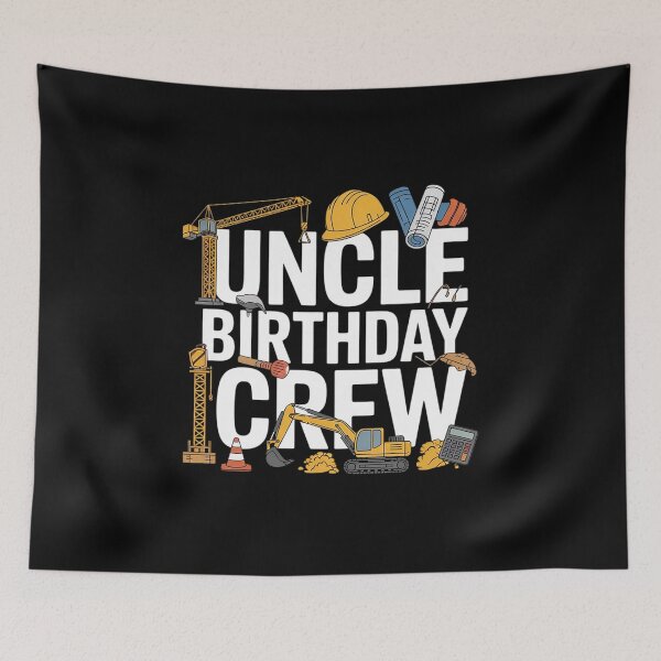 Item preview, Uncle Birthday Crew Men Construction Birthday Part  designed and sold by lilLilaBatArt.