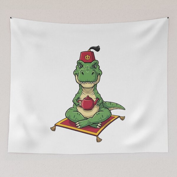 Item preview, T-Rex Dinosaur Magic Carpet Tea Party designed and sold by k3rstman1.