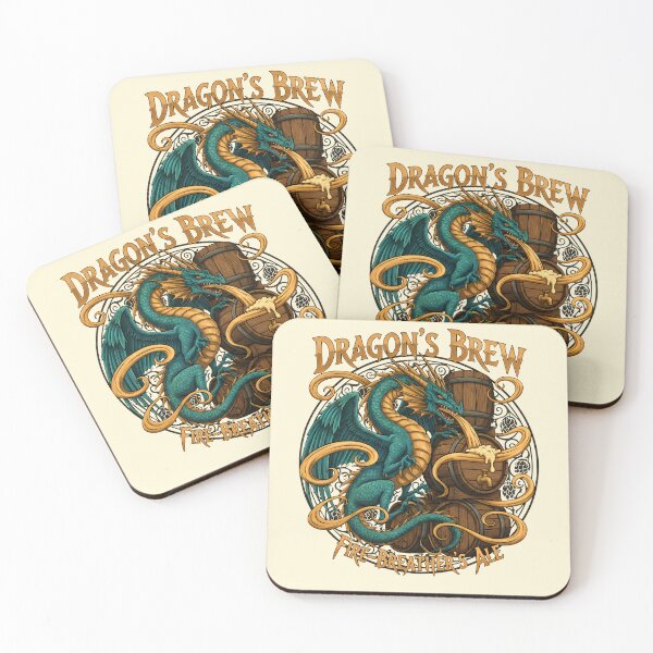 Item preview, Dragon’s Brew – Fire Breather’s Ale Fantasy Beer Tavern designed and sold by Imaginationbeyond.