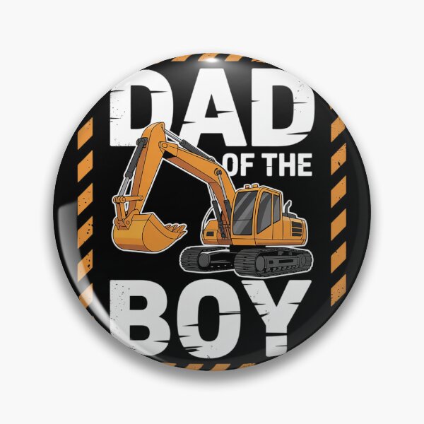 Item preview, vehicle construction excavator Dad of the Birthday Boy  designed and sold by lilLilaBatArt.