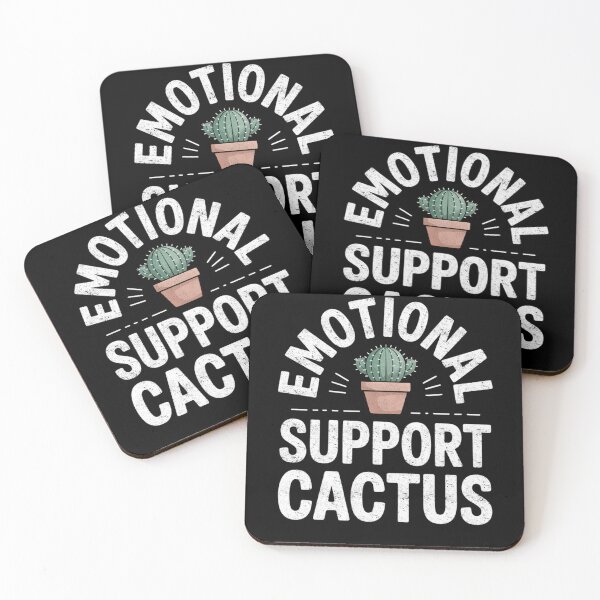 Item preview, Emotional Support Cactus Funny Succulent Humor designed and sold by FreshVibe Prints.