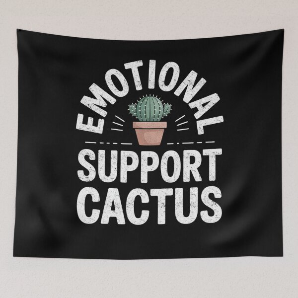 Item preview, Emotional Support Cactus Funny Succulent Humor designed and sold by FreshVibe Prints.