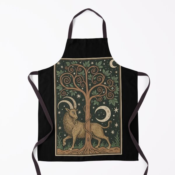 Item preview, Heidrun Mythological Goat Enchanted Tree Moon Stars Folk designed and sold by k3rstman1.