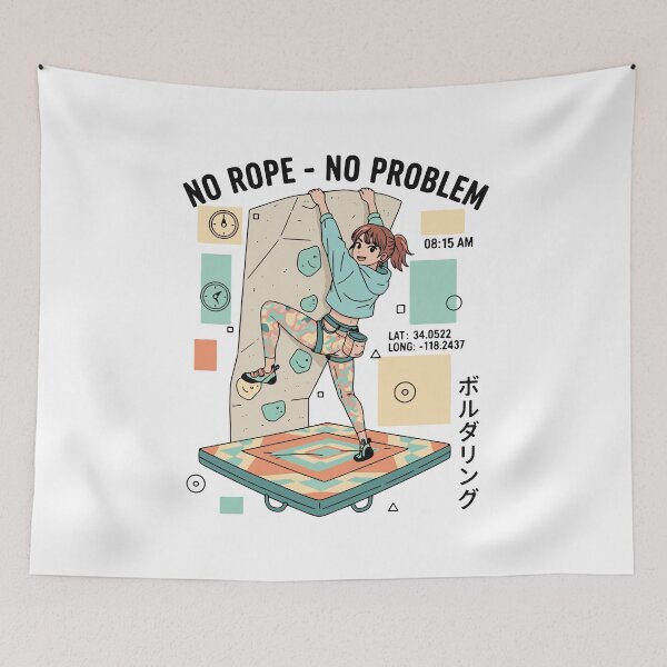 Item preview, No Rope No Problem Bouldering Climber Fun designed and sold by LuminOrb.