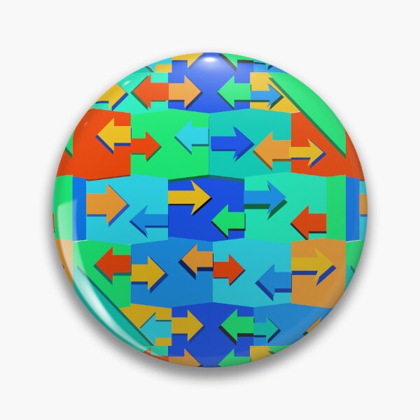 Item preview, Bustle Road - Retro 3D Arrow & Color Block Art designed and sold by Pink Space Studio.