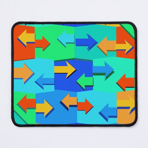 Item preview, Bustle Road - Retro 3D Arrow & Color Block Art designed and sold by Pink Space Studio.