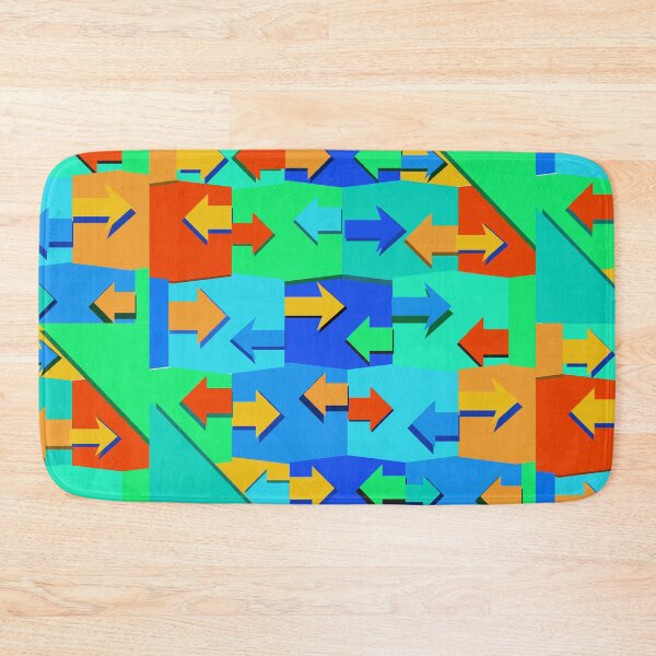 Item preview, Bustle Road - Retro 3D Arrow & Color Block Art designed and sold by Pink Space Studio.