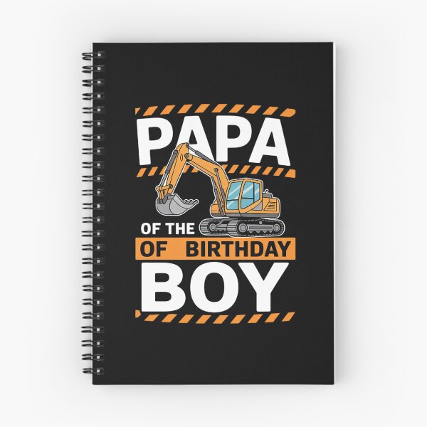 Item preview, vehicle construction excavator Papa of the Birthday Boy  designed and sold by lilLilaBatArt.