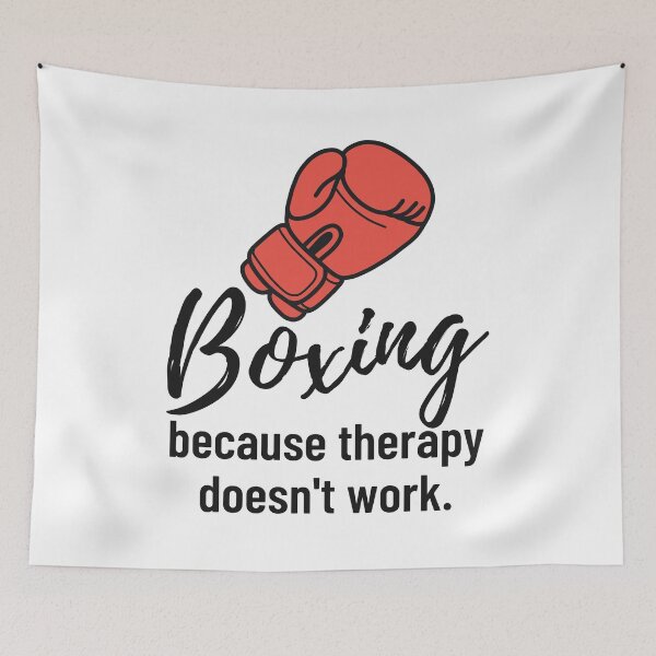 Item preview, Boxing Because Therapy Doesn`t Work | Funny Boxing designed and sold by Anniko Art Studio.
