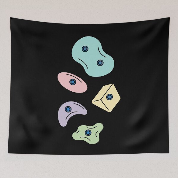 Item preview, Colorful Rock Climbing Holds Bouldering Design designed and sold by LuminOrb.
