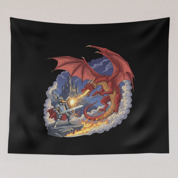 Item preview, Brave Duck Knight Dragon Slayer Fantasy designed and sold by k3rstman1.