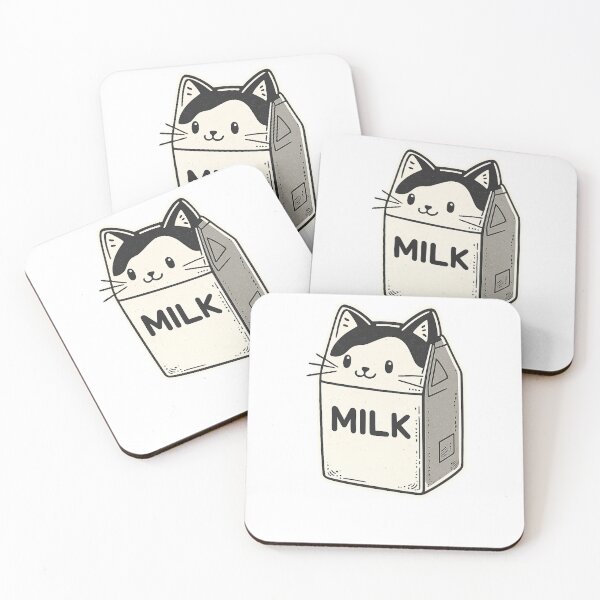 Item preview, Cat milk carton illustration Kawaii cat meme designed and sold by Fiebertraum Fashion.