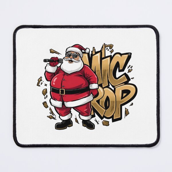 Item preview, Santa Mic Drop Christmas – Hip Hop Rap Urban Holiday Art designed and sold by MiszungART.