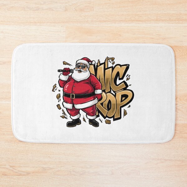 Item preview, Santa Mic Drop Christmas – Hip Hop Rap Urban Holiday Art designed and sold by MiszungART.