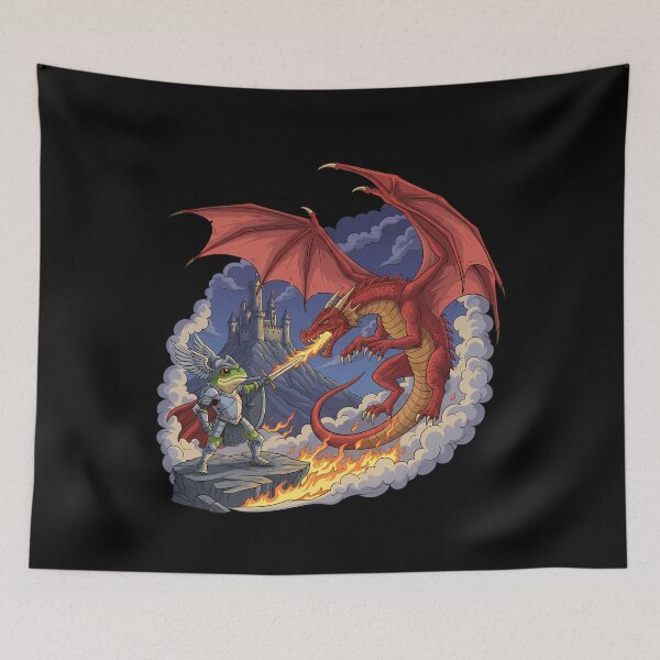 Item preview, Frog Knight Dragon Battle Fantasy Adventure designed and sold by k3rstman1.
