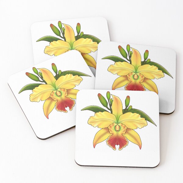 Item preview,  Vibrant Tropical Orchid Cattleya Flower Illustration designed and sold by LuminaryArt.