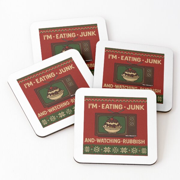 Item preview, Eating Junk Watching Rubbish Retro TV Holiday Scene designed and sold by ImeldaSparks.