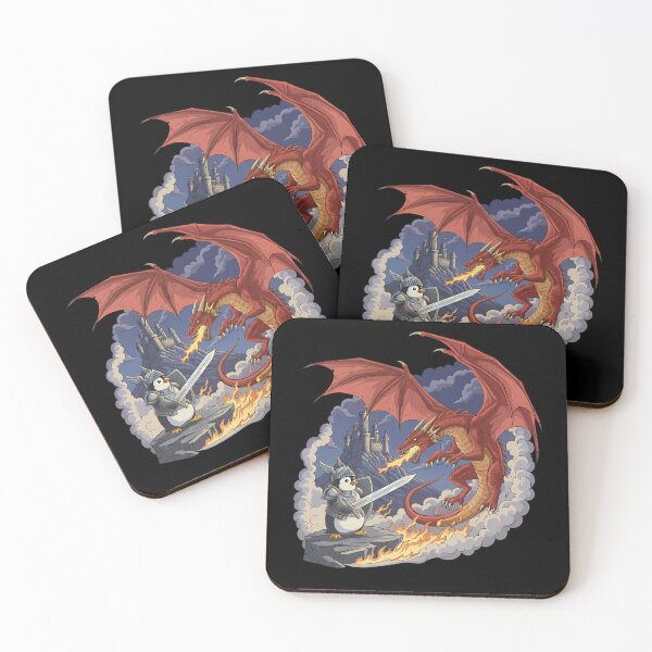 Item preview, Penguin Knight Dragon Battle Fantasy Adventure designed and sold by k3rstman1.