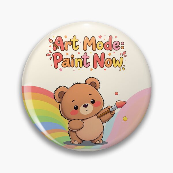 Item preview, Cute Bear in Art Mode: Paint Now Kawaii Motivation Design designed and sold by MCT-GALLERY.
