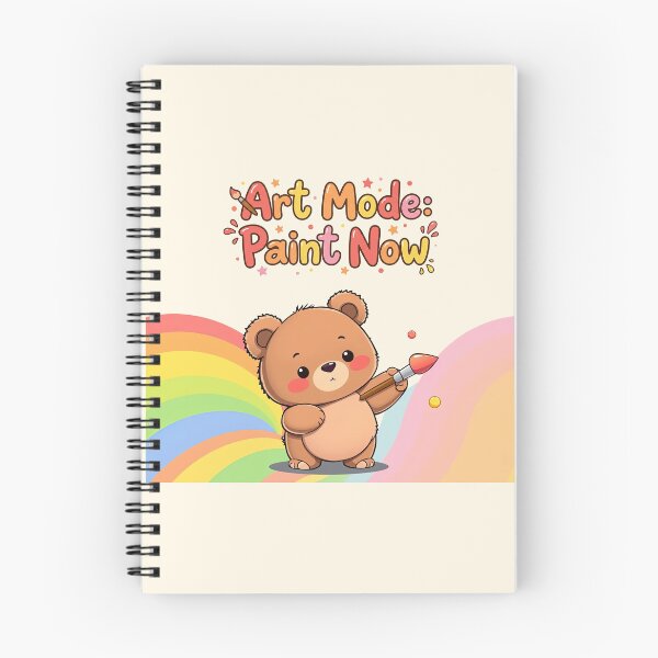 Item preview, Cute Bear in Art Mode: Paint Now Kawaii Motivation Design designed and sold by MCT-GALLERY.