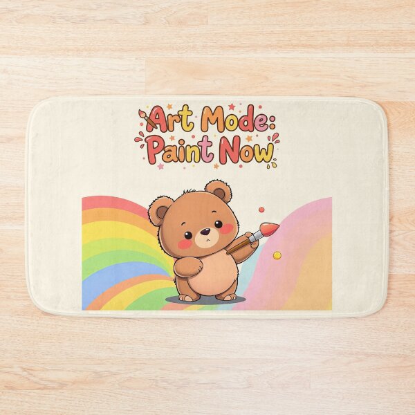 Item preview, Cute Bear in Art Mode: Paint Now Kawaii Motivation Design designed and sold by MCT-GALLERY.