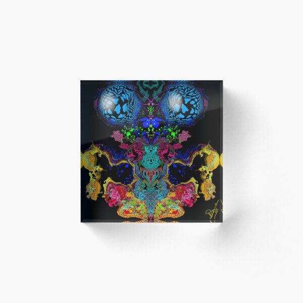 The Fly Queen by iServalan Hyper Moving Liquid Style in Full Colour from BOI by Sarnia de la Maré  Acrylic Block