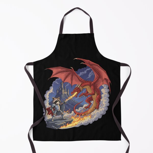 Item preview, Raccoon Knight Fighting Red Dragon Fantasy Battle designed and sold by k3rstman1.