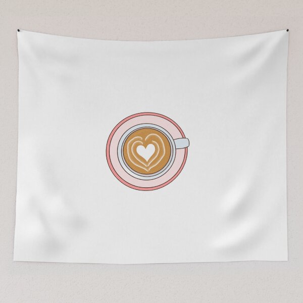 Item preview, Latte Heart Cup | Cute Coffee Sticker designed and sold by batoot1.