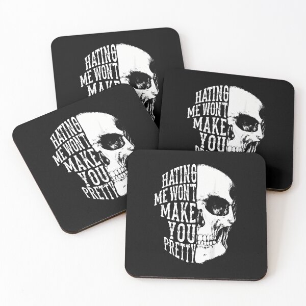 Item preview, Hating Me Won'T Make You Pretty Skull Distressed (On Back) designed and sold by BrandyMegan.