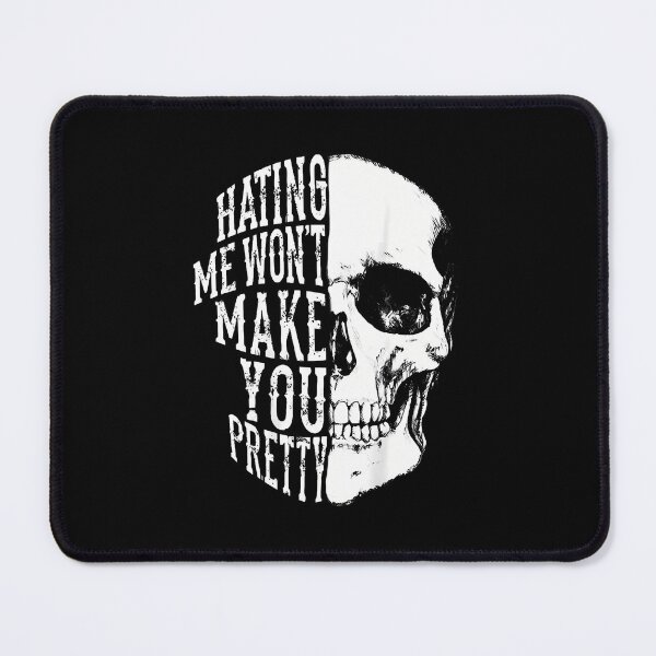 Item preview, Hating Me Won'T Make You Pretty Skull Distressed (On Back) designed and sold by BrandyMegan.
